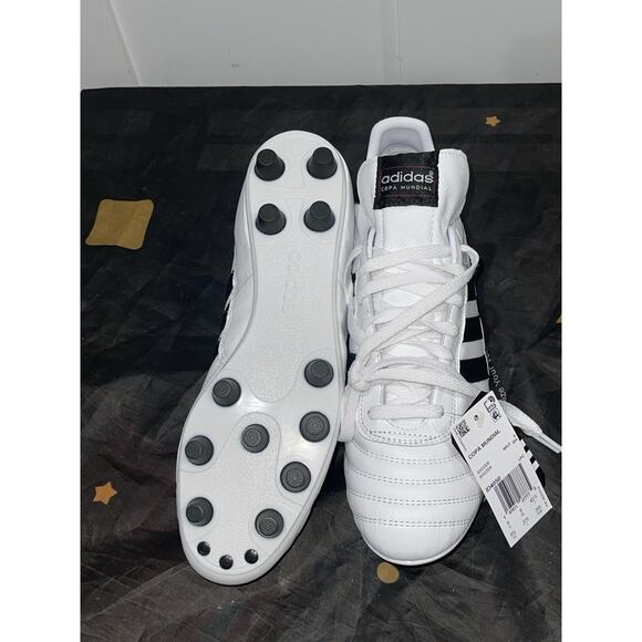 New Men’s Sz 9.5 Adidas Copa Mundial FG Soccer Cleats Germany White Black ID4050 - Picture 8 of 8